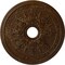 Ekena Millwork Rose and Ribbon Ceiling Medallion (Canopies up to 4"), 23 5/8"OD x 4"ID x 1 1/2"P, Root Beer Crackle CM23RORBC - alternate 1